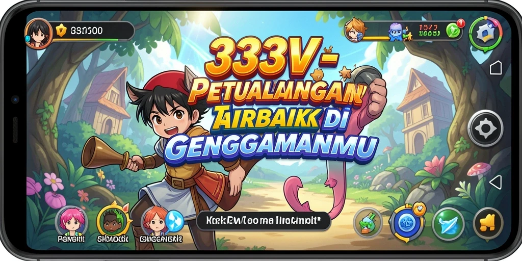 Screenshot menunjukkan aksi dinamis karakter Anime dalam game.