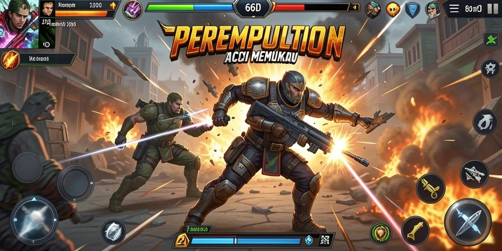 Gameplay seru 66D dengan aksi mendebarkan.