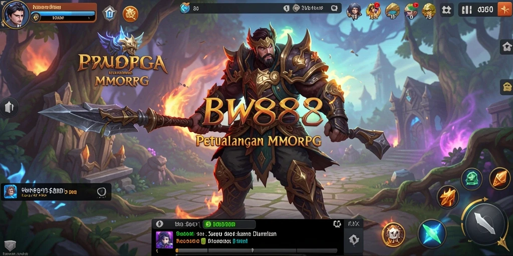 Tampilan gameplay seru dalam BW888 yang mengajak petualangan MMORPG.
