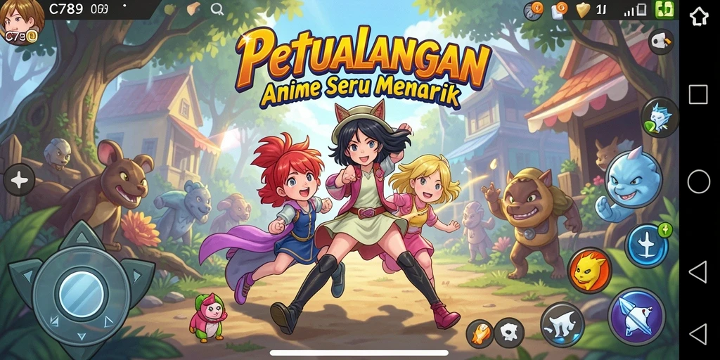Gameplay menarik dalam dunia Anime yang penuh petualangan.
