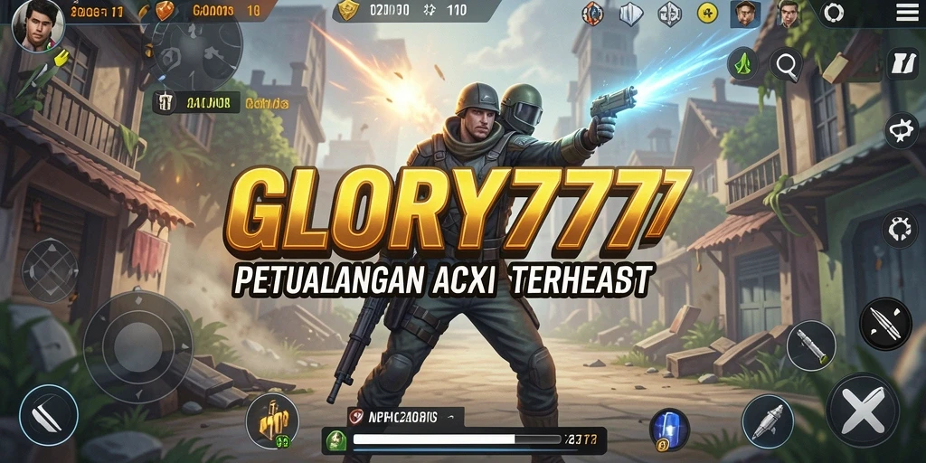 Tampak aksi mengesankan dalam gameplay GLORY777 di layar.