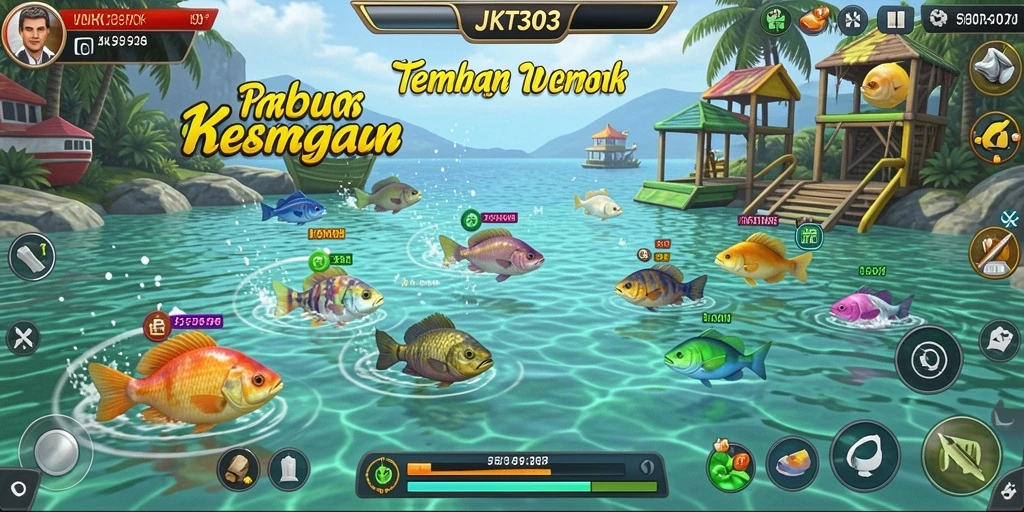 Tampilan gameplay JKT303 dengan aksi menembak ikan yang mendebarkan.