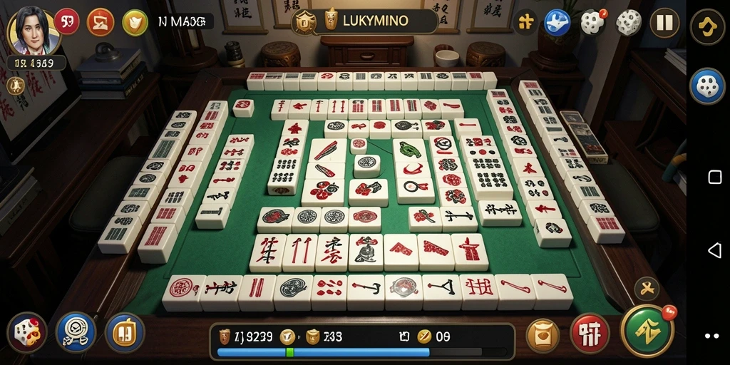 Gameplay seru dan menantang dari LUKYMINO dalam Mahjong.