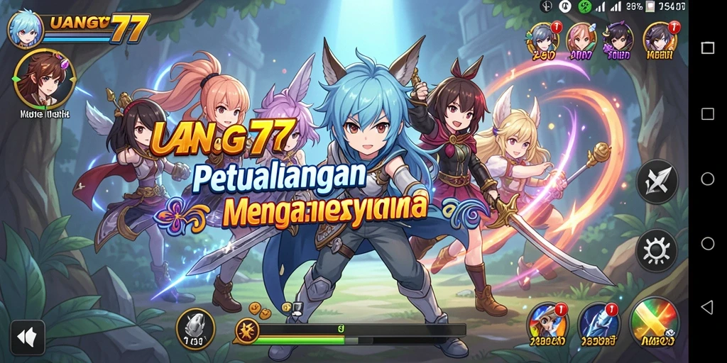 Gameplay UANG77 menampilkan karakter Anime dalam pertempuran seru.
