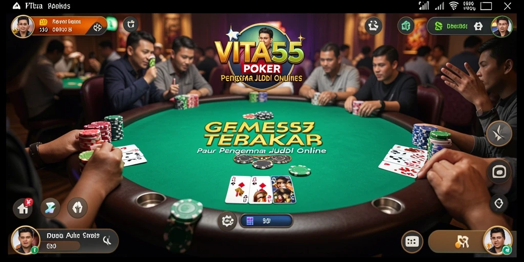 Tampilan permainan Poker yang seru dan interaktif di VITA555.