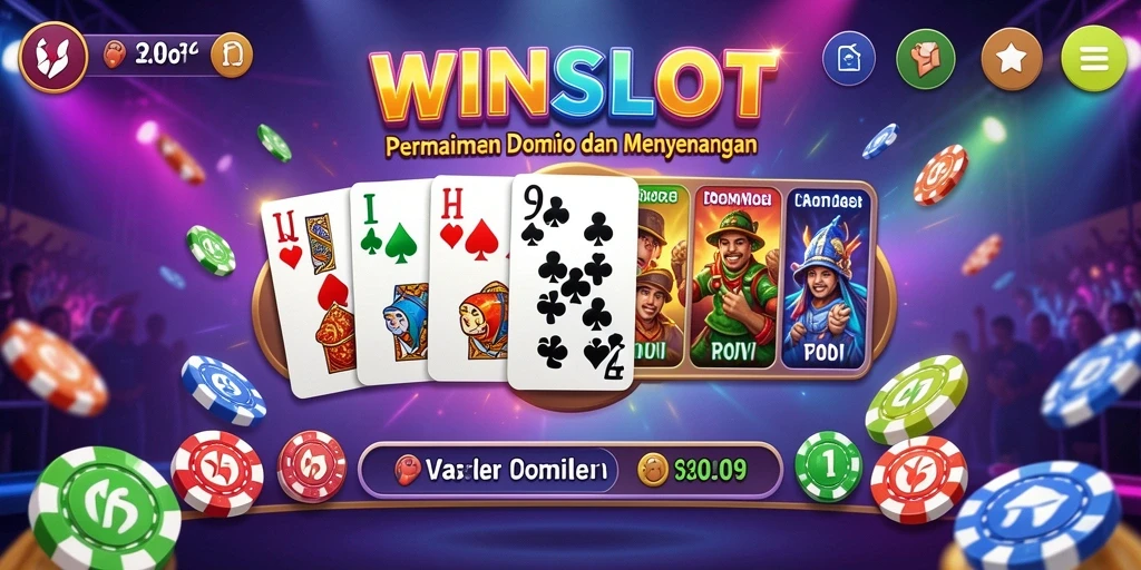 Tangkapan layar permainan Domino WINSLOT yang menarik dan interaktif.