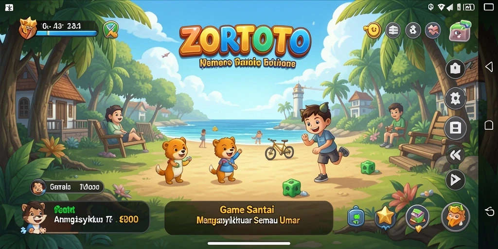 Screenshot ZORTOTO menampilkan keseruan gameplay santai.